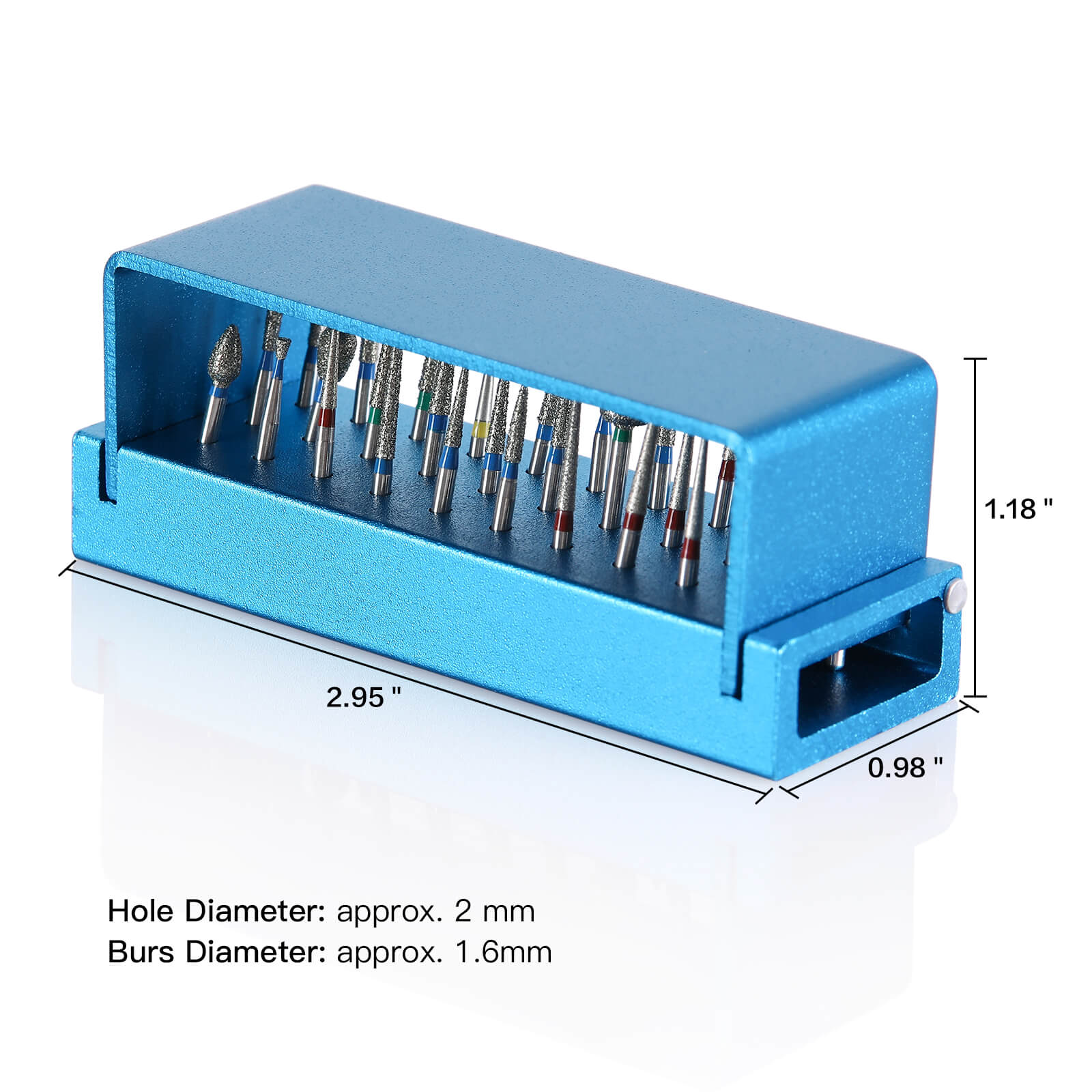 Dental Burs Drill Disinfection Block High Speed Handpiece Holder Blue 30 Holes-azdentall,com