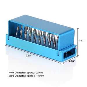 Dental Burs Drill Disinfection Block High Speed Handpiece Holder Blue 30 Holes-azdentall,com