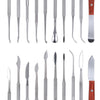 Dental Spatula Plaster Knife Practical Stainless Steel Versatile Teeth Wax Carving Tool Set 10pcs/Kit-azdentall.com