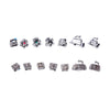 AZDENT Dental Orthodontic Metal Self-Ligating Brackets Braces MBT .022 Hooks on 345 with Buccal Tube 28pcs/Kit - azdentall.com