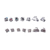 AZDENT Dental Orthodontic Metal Self-Ligating Metal Brackets Braces Roth .022 Hooks on 345 with Tools 28pcs/Box - azdentall.com