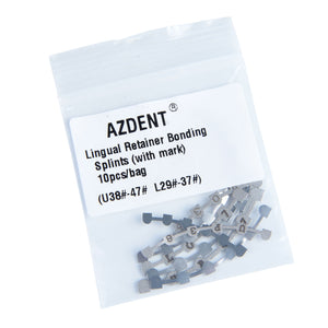 AZDENT Dental Lingual Retainer Bonding Splits U#38-47 & L#29-37 With Mark 10pcs/Bag - azdentall.com