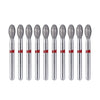 AZDENT Diamond Bur FG 379-023F Football Red 10pcs/Kit-azdentall.com