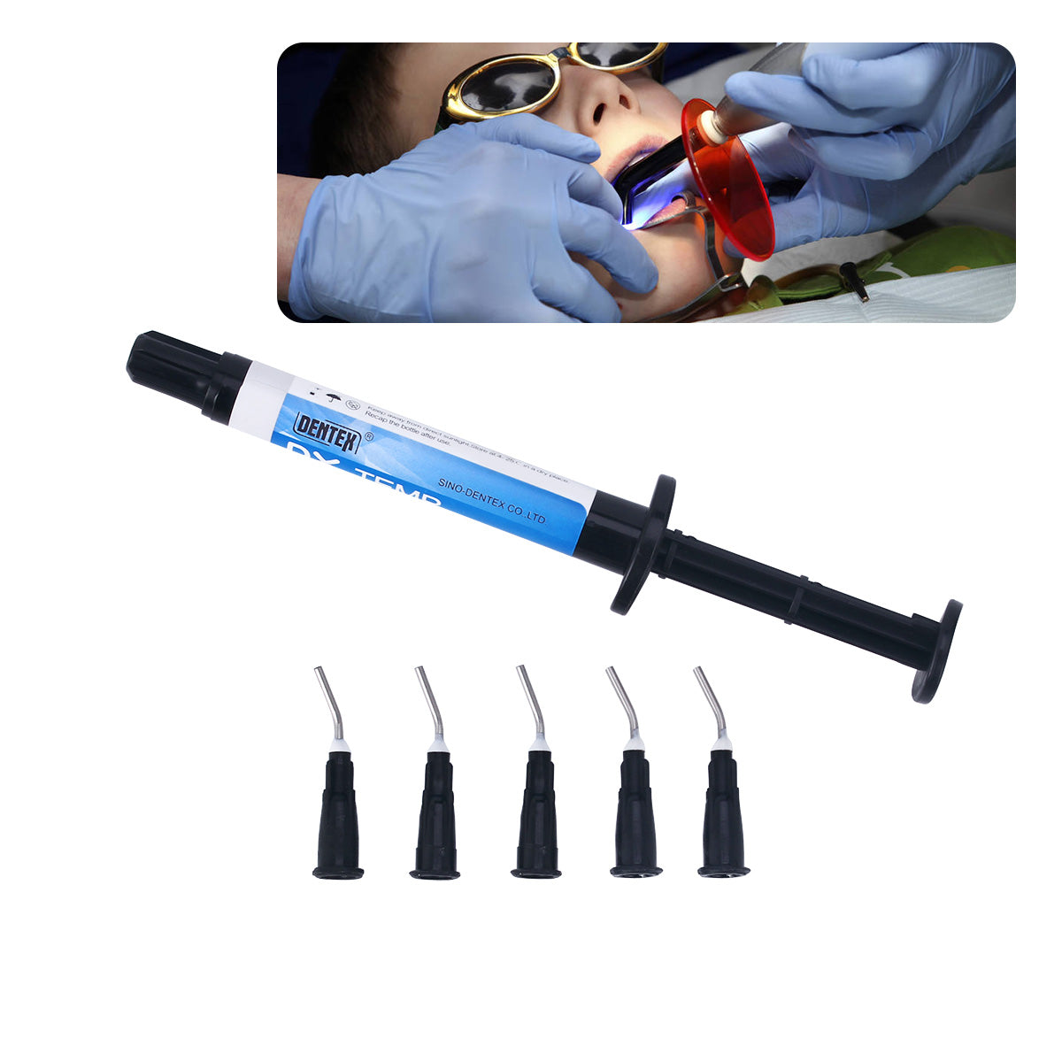 Dental Temporary Flow Light Cure Filling Composite Material Resin 2.5g Blue - azdentall.com