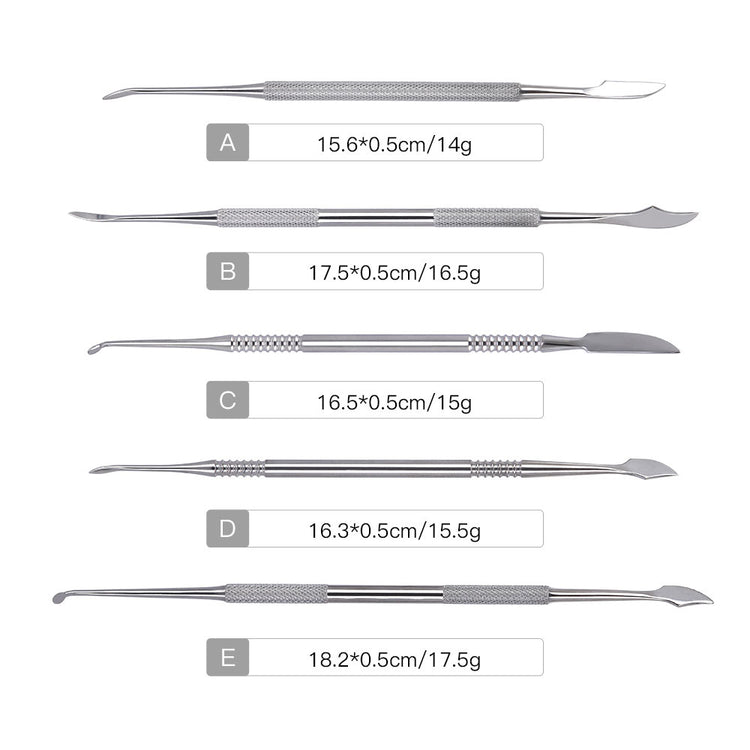 Stainless Steel Dental Lab Instrument Wax Carving Tool Kit Wax Carver,10  Pcs