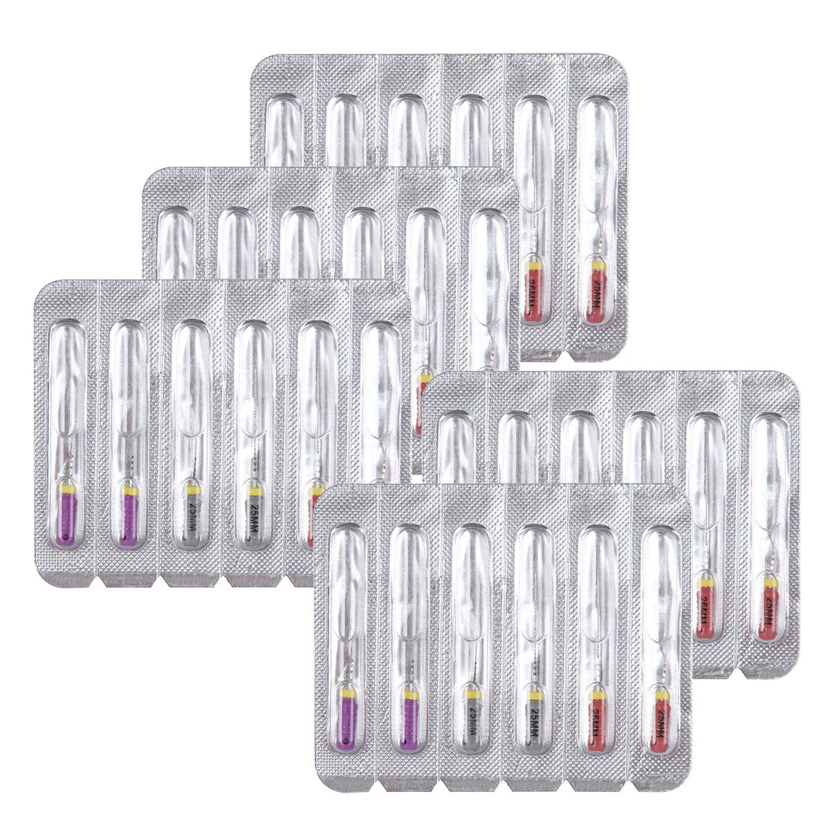 Dental C Files Hand Use Stainless Steel 25mm Assorted #6-10 6pcs/Pack-azdentall.com