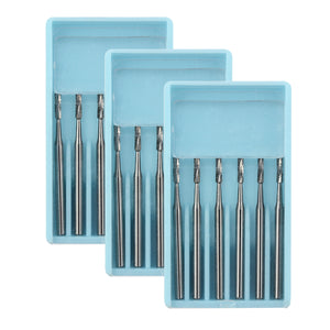 Dental Carbide Bur FG #557 Surgical Length Straight Fissure Crosscut 25mm 6pcs/Box-azdentall.com