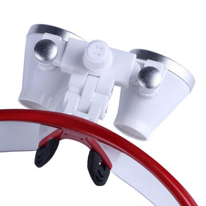 Dental Loupe Surgical Medical Binocular Magnifier, 3.5X420mm, Red Color