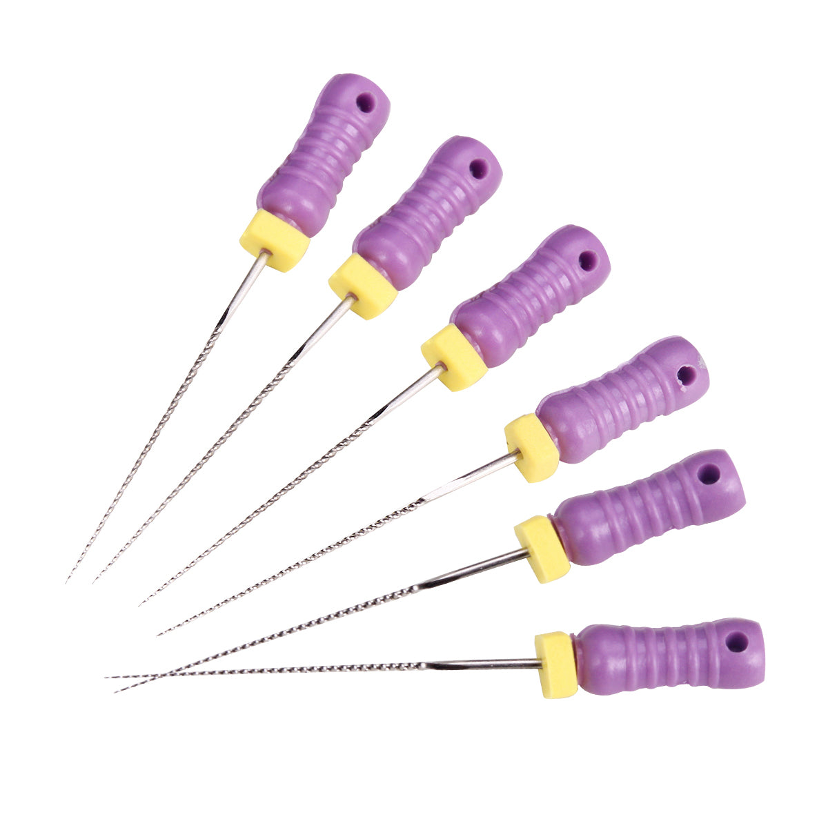 AZDENT Dental Hand K-Files Stainless Steel 25mm #10 Purple 6pcs/Box-azdentall.com