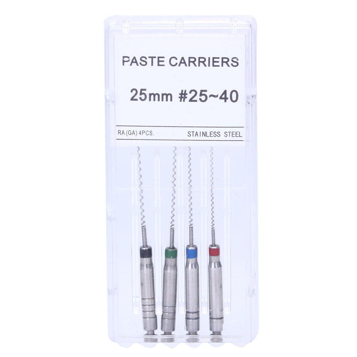 AZDENT Dental Rotary Paste Carriers Stainless Steel 25mm #25-40 4pcs/Box-azdentall.com