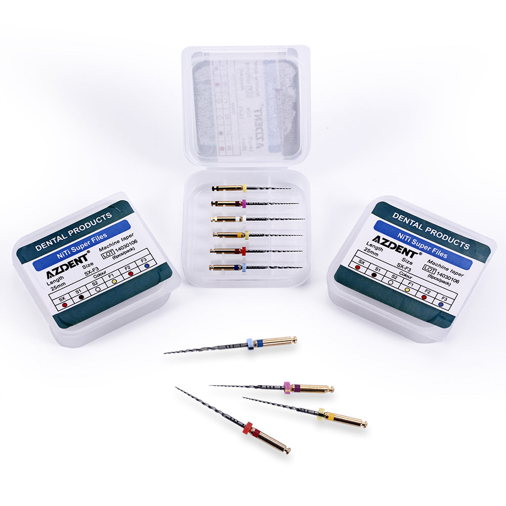 Precision Engine File AZDENT NiTi Rotary Engine Files 25mm Assorted SX-F3 6pcs/Pk