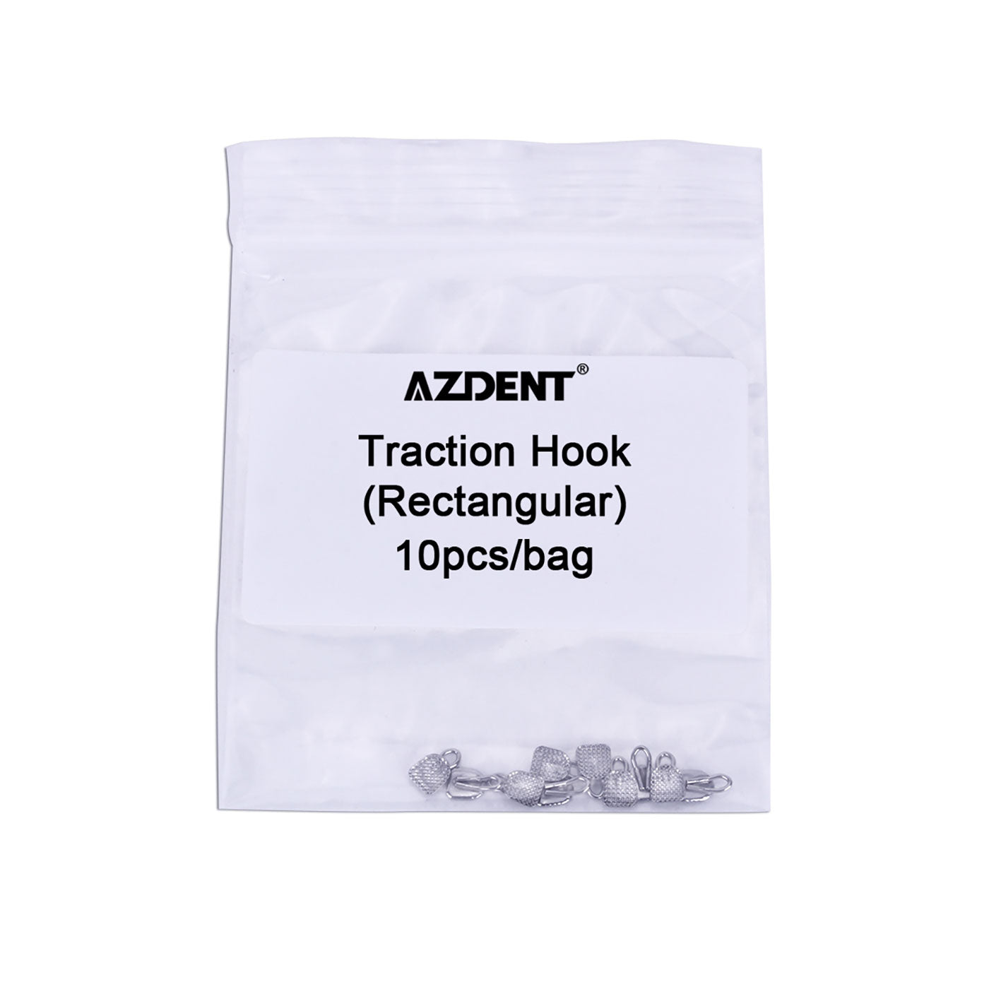 AZDENT Dental Lingual Button Consumables Round/Rectangular Bondable Traction 10pcs/Bag - azdentall.com