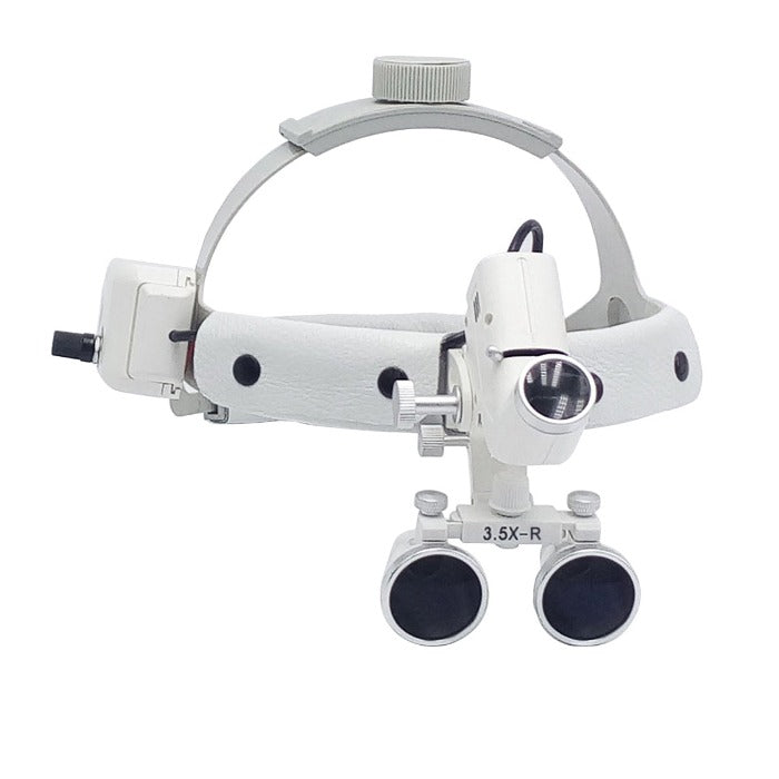 Dental Loupe Headband 3.5X Magnification Surgical Binocular Loupes With 5W LED Headlight