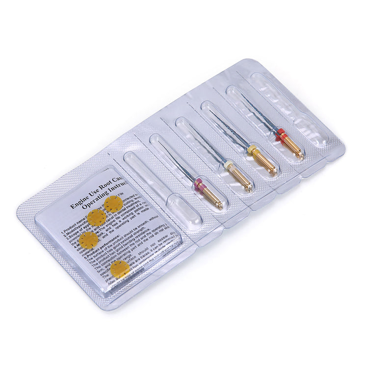 AZDENT Dental NITI Rotary Engine Files S Cross Section Heat Activated 25mm 4pcs/pk-azdentall.com