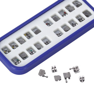 AZDENT Dental Orthodontic Metal Brackets Braces MIM Monoblock Mini MBT 0.022 Hooks on 345 20pcs/Kit - azdentall.com