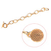 AZDENT Dental Traction Button Chain Golden Round 2/Bag - azdentall.com