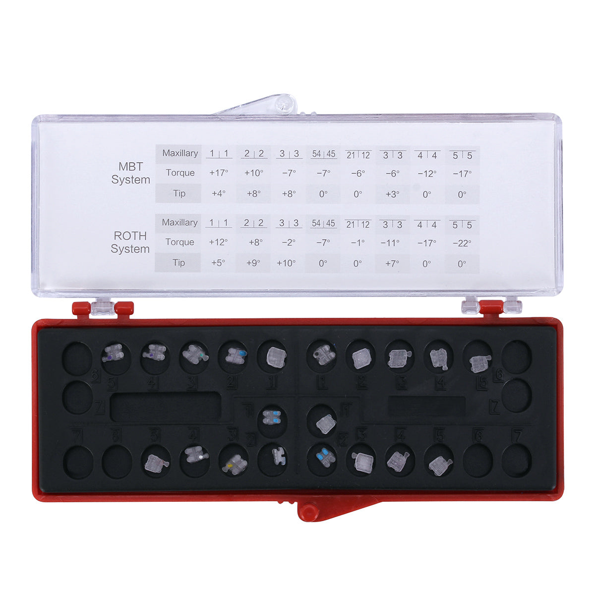 AZDENT Dental Orthodontic Ceramic Brackets Mesh Base MBT .022 with Hooks on 345, 20pcs/Box - azdentall.com