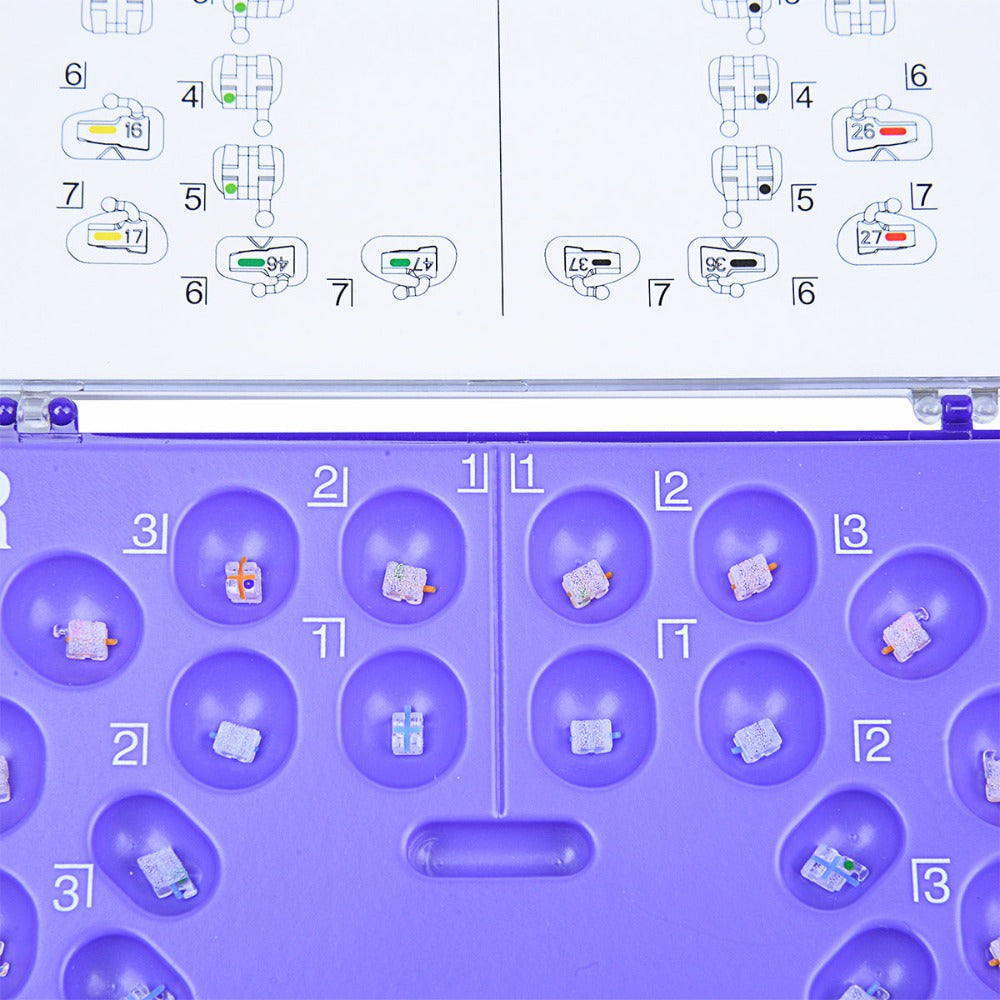 AZDENT Dental Orthodontic Ceramic Bracket Positioning Monocrystalline Sapphire and Buccal Tube Mini MBT 0.022 Hooks 345 28pcs/Box - azdentall.com