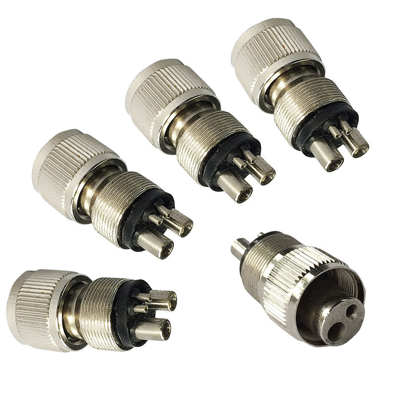 5pcs Dental High Speed Handpiece Adapter Converter Stainless Steel 4 Holes to 2 Holes - azdentall.com