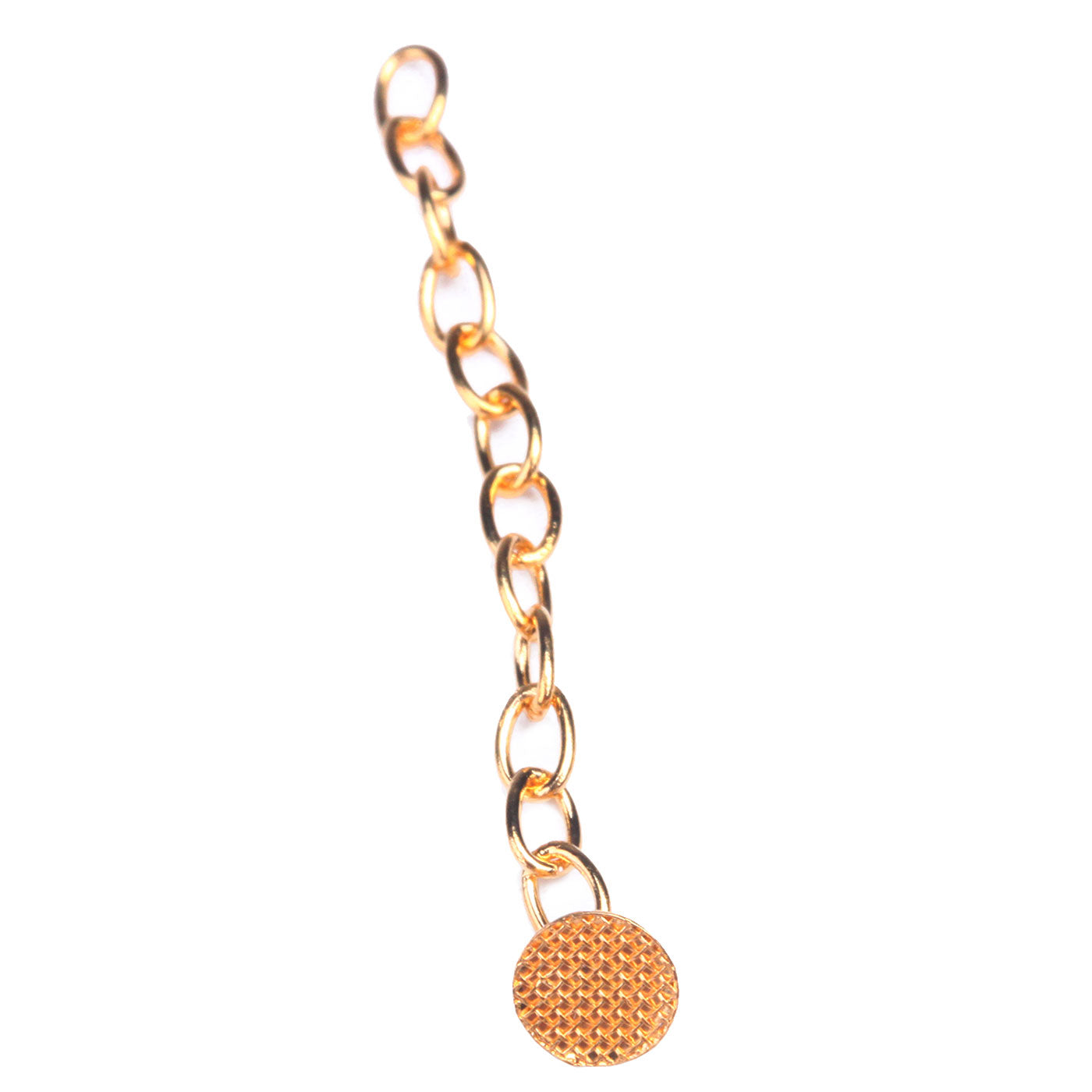 AZDENT Dental Traction Chain Gold Plated Round Buttons with Chain 10pcs/Bag - azdentall.com