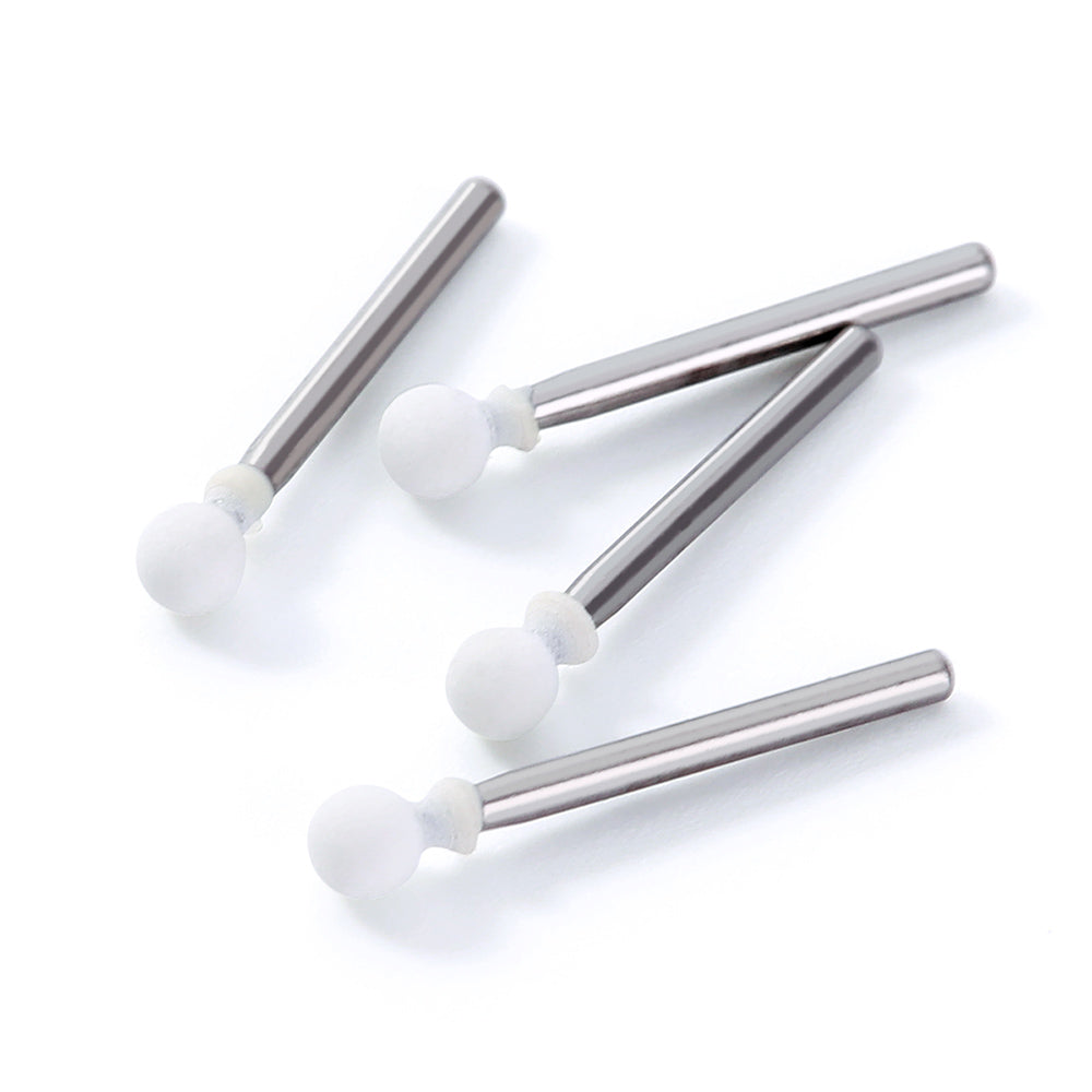 AZDENT Dental Polishing FG Burs Round Shape White Stone 12pcs/Kit-azdentall.com