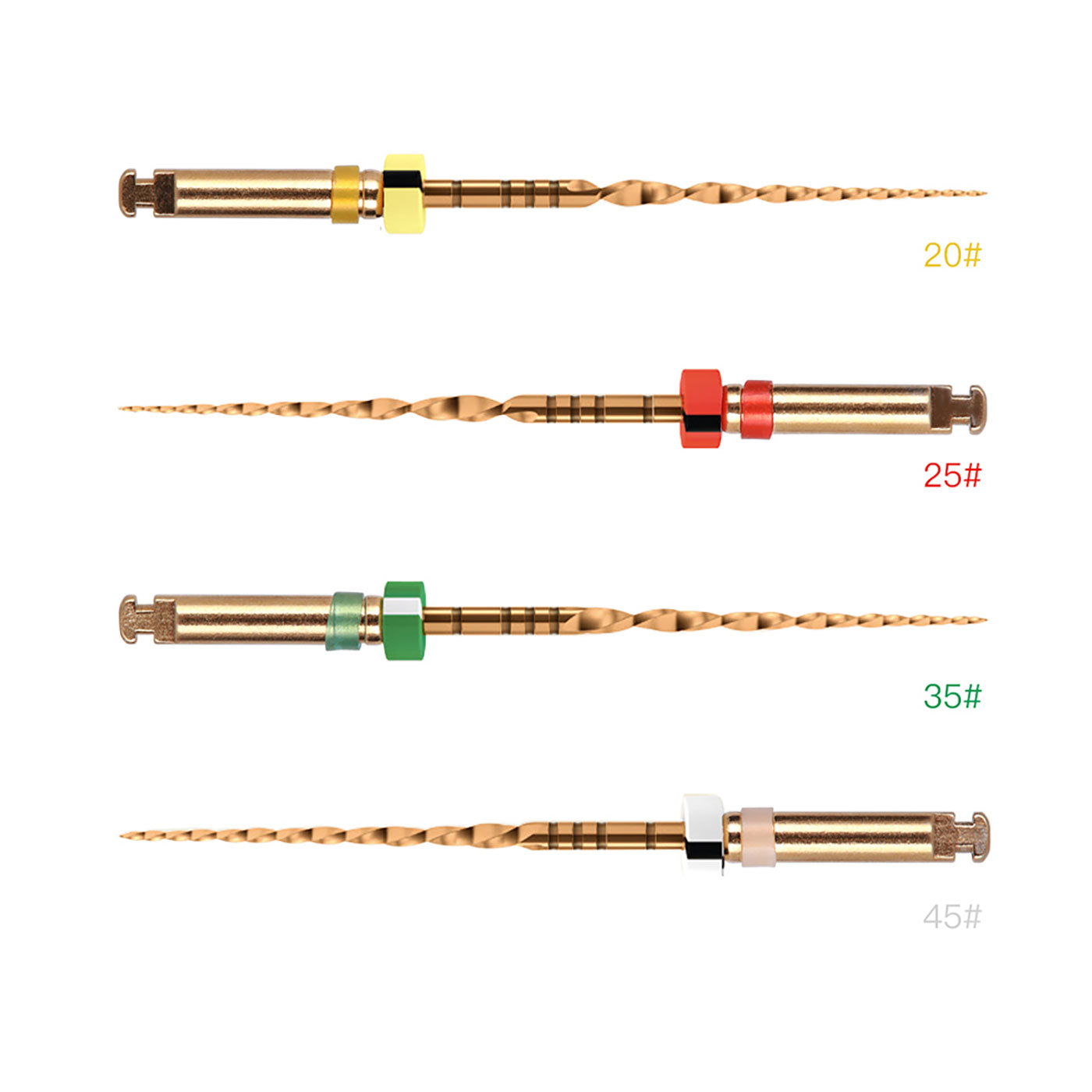 AZDENT Dental Niti Rotary Engine Files Reciprocating Root Canal 25mm 4Pcs/Pack-azdentall.com