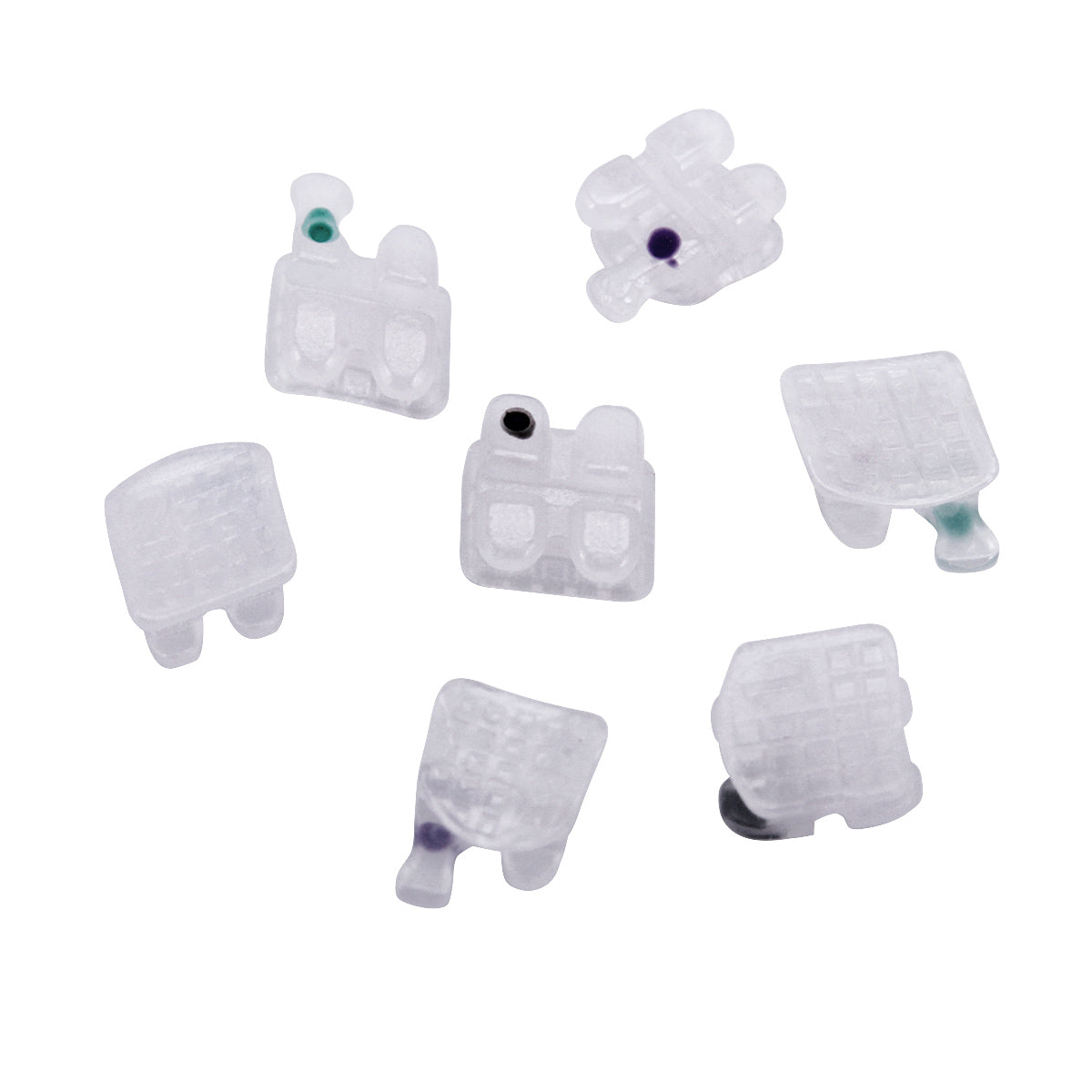 AZDENT Dental Orthodontic Ceramic Brackets Mesh Base Full Size 20pcs/Box