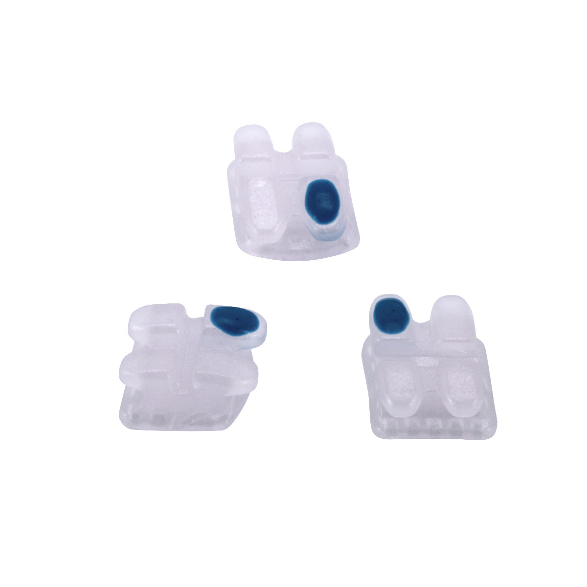 AZDENT Dental Orthodontic Ceramic Brackets Mesh Base MBT .022 with Hooks on 345, 20pcs/Box - azdentall.com