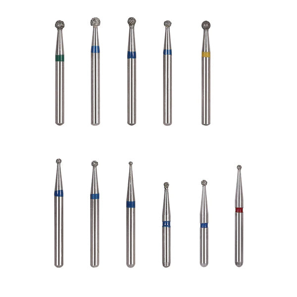 AZDENT Diamond Bur FG BR Series Full Size Round 5pcs/Pack-azdentall.com