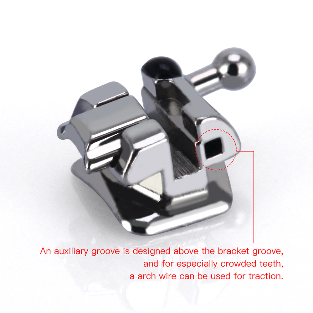 AZDENT Dental Self-Ligating Brackets Passive Roth/MBT .022 Hooks On 345 With Buccal Tube 28pcs/Box - azdentall.com