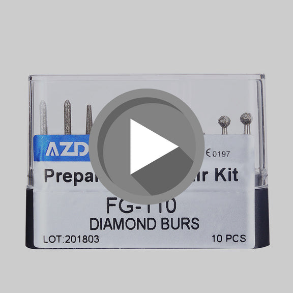 AZDENT Dental Diamond Bur FG-110 Prepartion Repair Kit 10pcs/Kit-azdentall.com