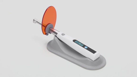 Dental LED Curing Light Cordless 1S Cure Recumbent 3 Mode with 360° Rotating Head 1400mW/cm² 5W Power-azdentall.com