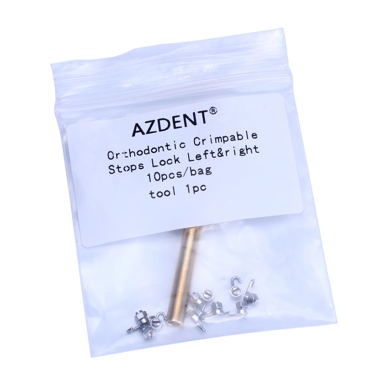 AZDENT Crimpable Hooks Removable Stop Locks Right & Left with Tool - azdentall.com