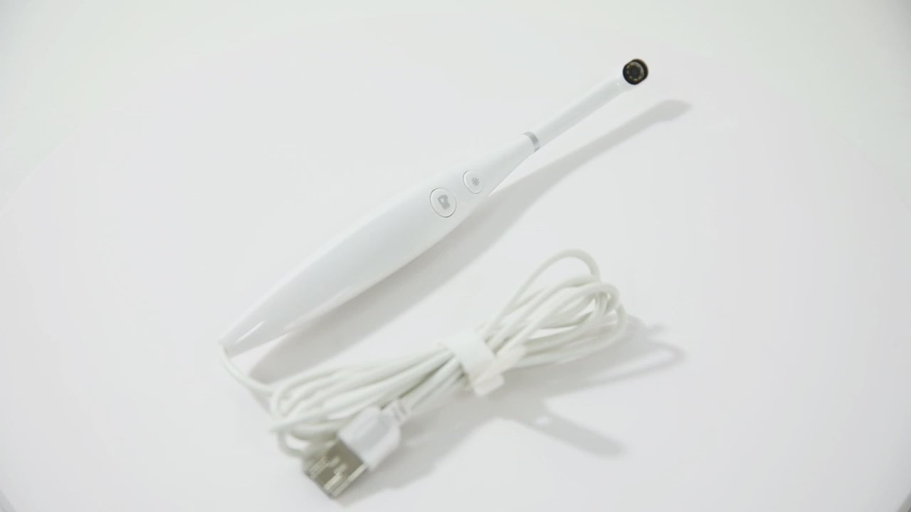 Load video: Dental USB Intraoral Camera Oral Endoscope 3 Speed Adjustment/ 8 LED Light/ 2 Interfaces-azdentall.com