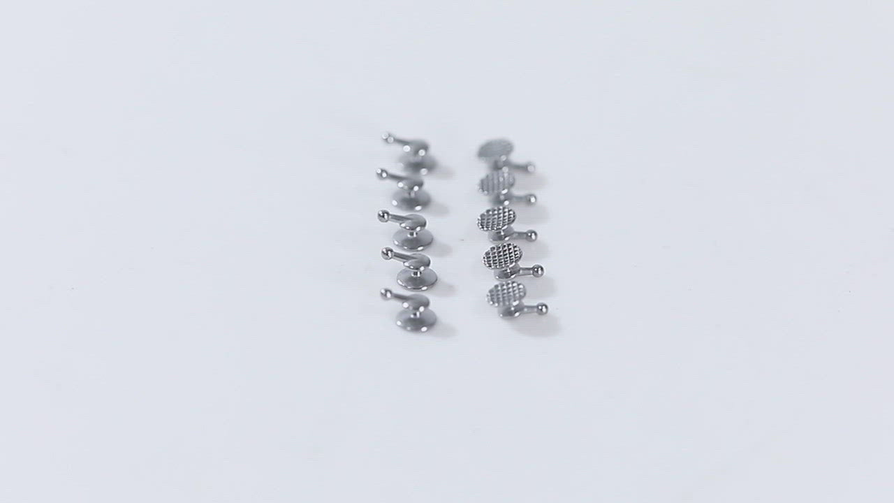 Load video: AZDENT Dental Bondable Lingual Buttons with Hook Round Base, 10pcs/Bag - azdentall.com